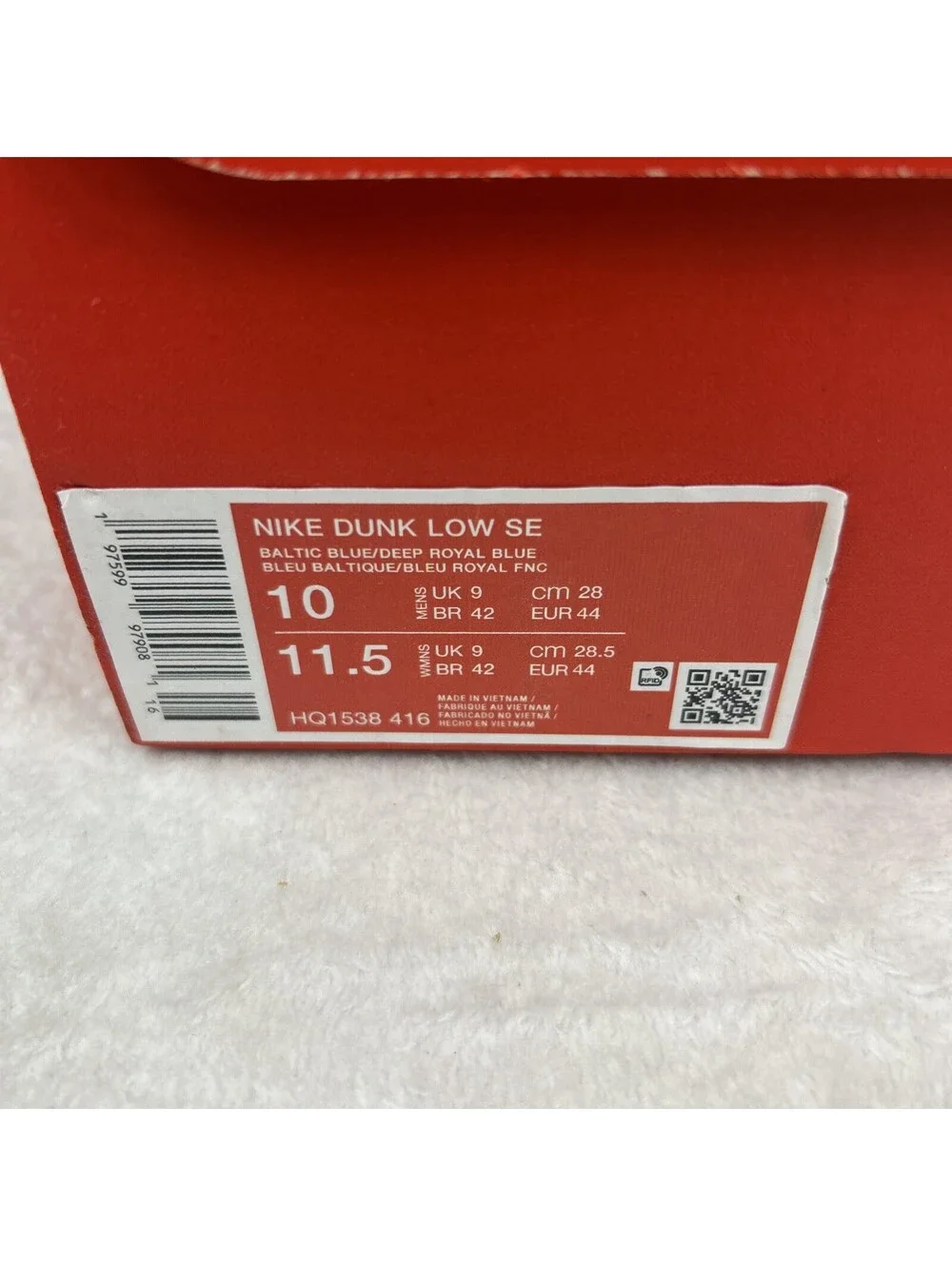 Nike Dunk Low SE Baltic Blue/Total Orange Shoes Men's Size 10 HQ1538-416 New
